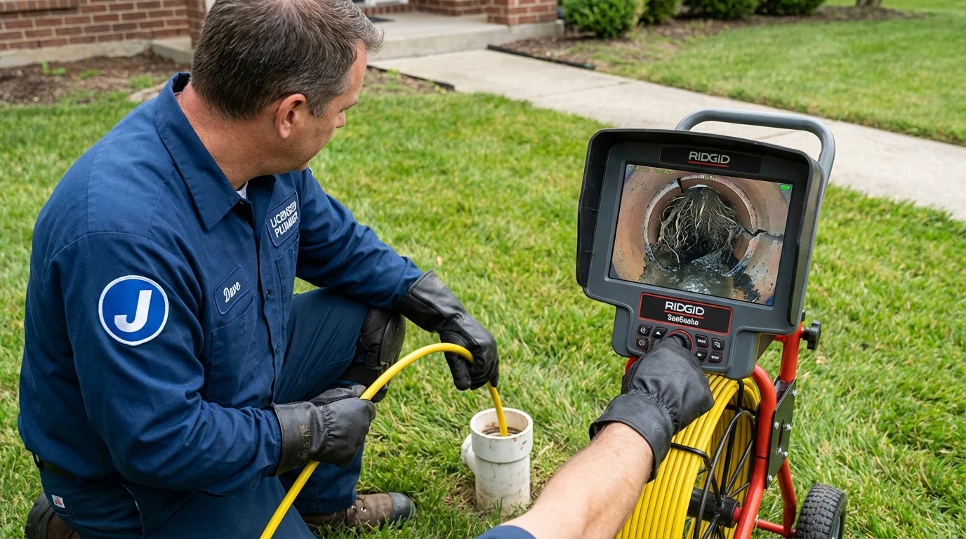 Sewer camera inspection being performed by Johns Plumbing LLC in Brackettville